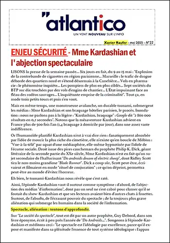 ENJEU SÉCURITÉ – Mme Kardashian et l’abjection spectaculaire