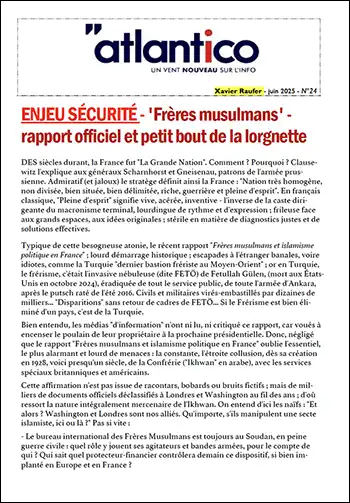 ENJEU SÉCURITÉ – ‘Frères musulmans’ – rapport officiel et petit bout de la lorgnette