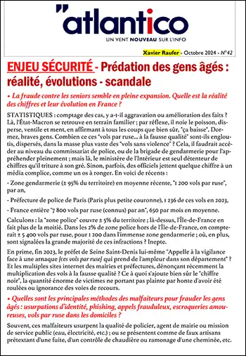 ENJEU SÉCURITÉ – Prédation des gens âgés : réalité, évolutions – scandale