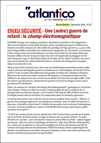 ENJEU SÉCURITÉ – Une (autre) guerre de retard : le champ électromagnétique