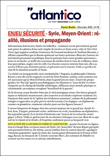 ENJEU SÉCURITÉ – Syrie, Moyen-Orient : réalité, illusions et propagande