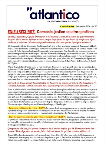 ENJEU SÉCURITÉ – Darmanin, justice : quatre questions