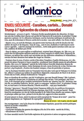 ENJEU SÉCURITÉ – Caraïbes, cartels… Donald Trump à l&rsquo;épicentre du chaos mondial