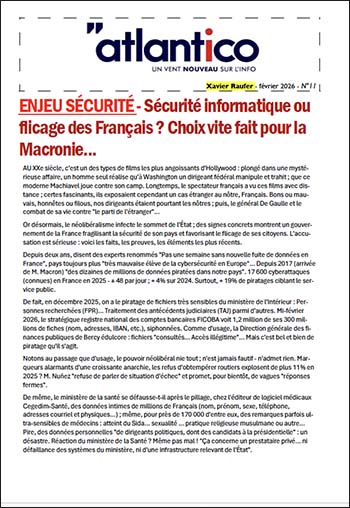 ENJEU SÉCURITÉ – Sécurité informatique ou flicage des Français ? Choix vite fait pour la Macronie…