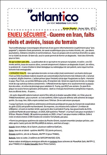 ENJEU SÉCURITÉ – Guerre en Iran, faits réels et avérés, issus du terrain