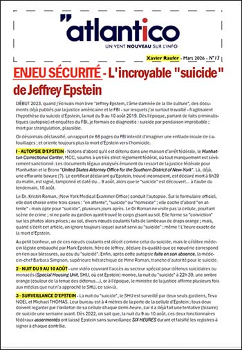 ENJEU SÉCURITÉ – L&rsquo;incroyable « suicide » de Jeffrey Epstein