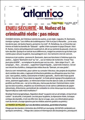 ENJEU SÉCURITÉ – M. Nuñez et la criminalité réelle : pas mieux