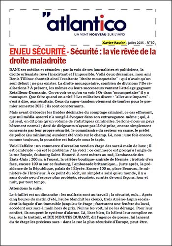 ENJEU SÉCURITÉ – Sécurité : la vie rêvée de la droite maladroite