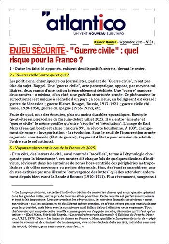 ENJEU SÉCURITÉ – « Guerre civile » : quel risque pour la France ?