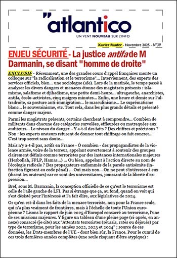 ENJEU SÉCURITÉ – La justice antifa de M Darmanin, se disant « homme de droite »