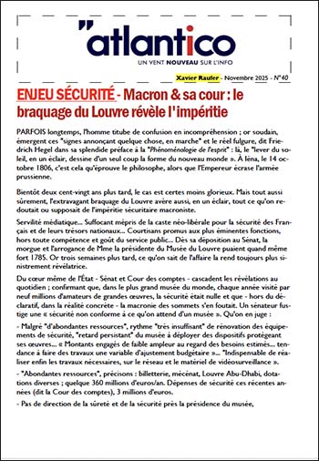 ENJEU SÉCURITÉ – Macron & sa cour : le braquage du Louvre révèle l&rsquo;impéritie