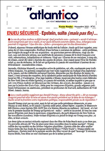 ENJEU SÉCURITÉ – Epstein, suite (mais pas fin) …