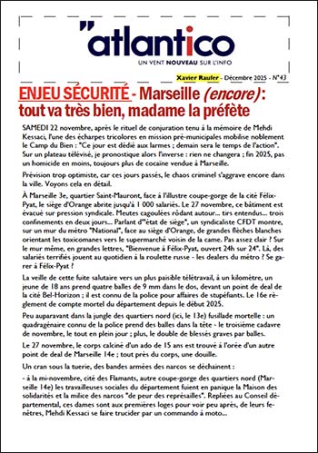 ENJEU SÉCURITÉ – Marseille (encore) : tout va très bien, madame la préfète